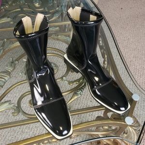 Fendi low ankle boots neoprene s20 glossy black